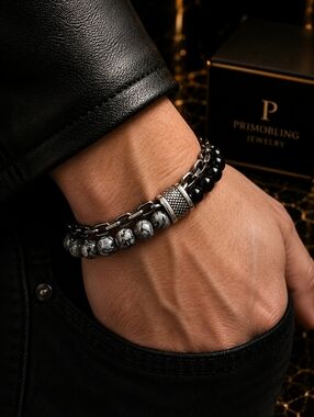 Stainless Steel Men's Yoga Bracelet
